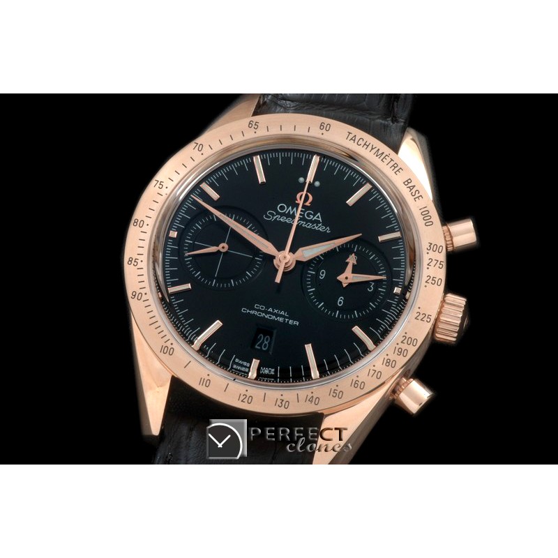 OMSP00086 Speedmaster Moon Watch RG/LE Black Stick A-7750