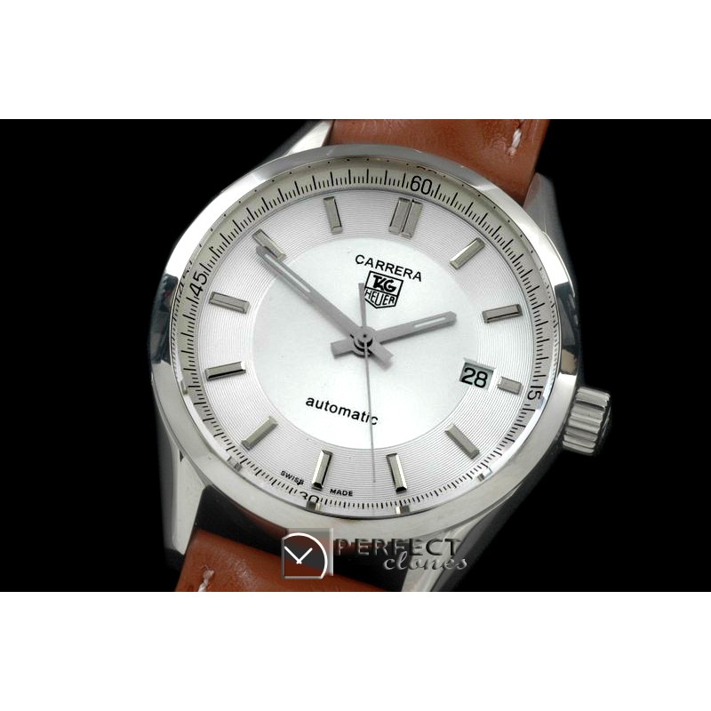 TG10043L Carrera Automatic Men SS/LE White Asian 2824-2