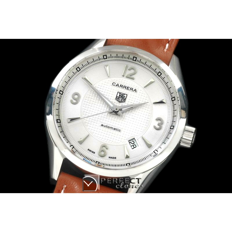 TG10046L Carrera Automatic Men SS/LE White Asian 2824-2