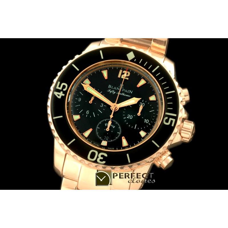 BP00036S 5Fathoms Chrono RG/RG Black A-7750