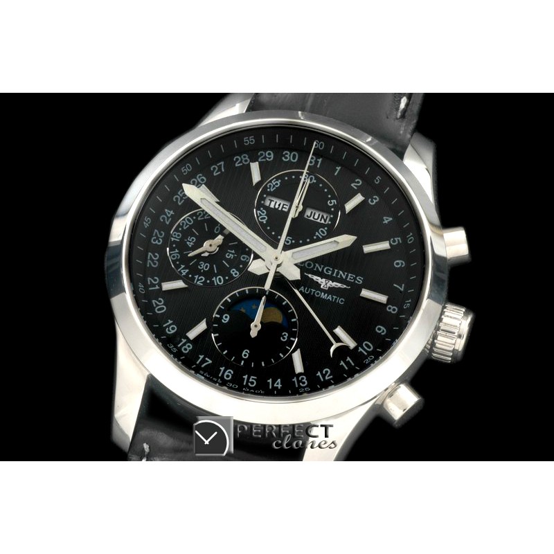 LG00102 Master Chrono/Calender SS/LE Black Asia 7751