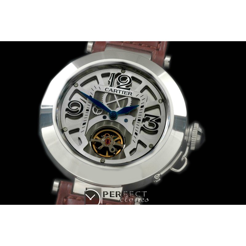 CARPS00101L Pasha Tourbillon 42mm SS/LE White Miyota 9015