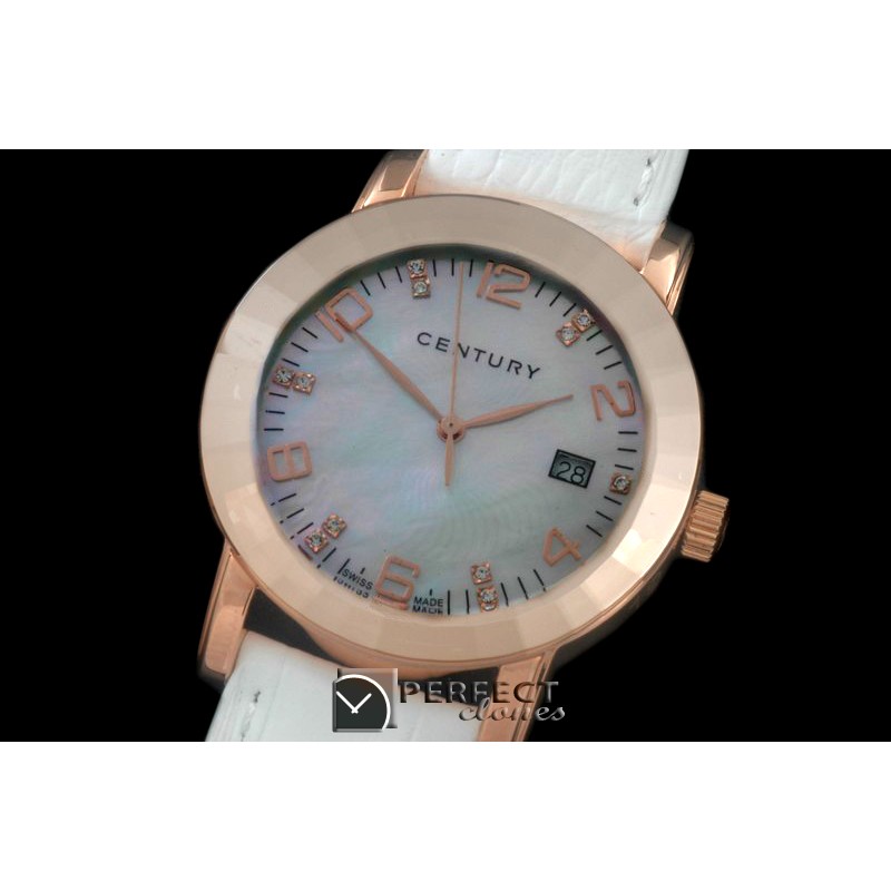 CE20011 Elegance Ladies RG/LE MOP White Swiss Quartz