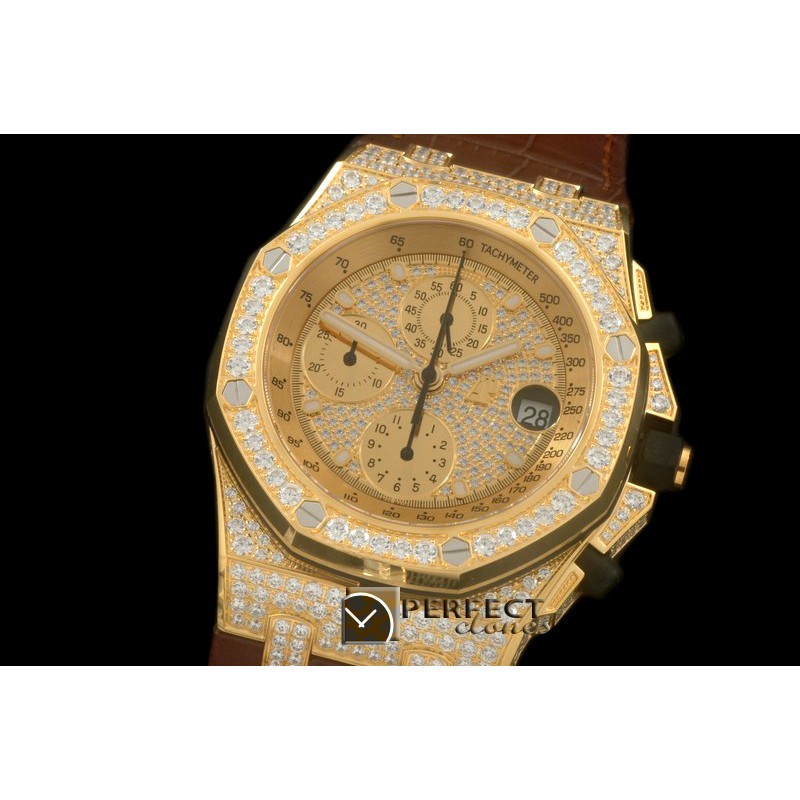 AAP1089Royal Oak Chrono SS/LE Champagne Gold Bling A-3126