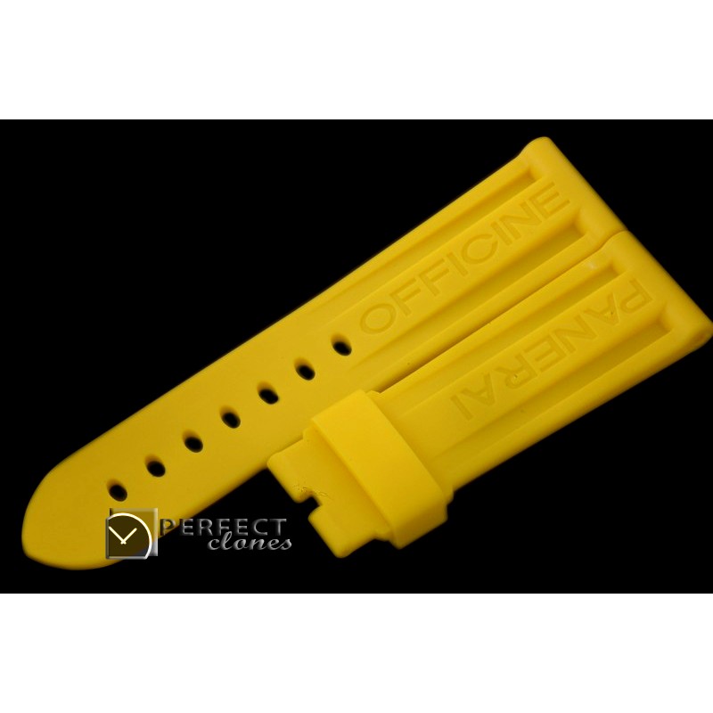 PNA00030 24/22 Yellow Rubber Strap for 44mm Pams