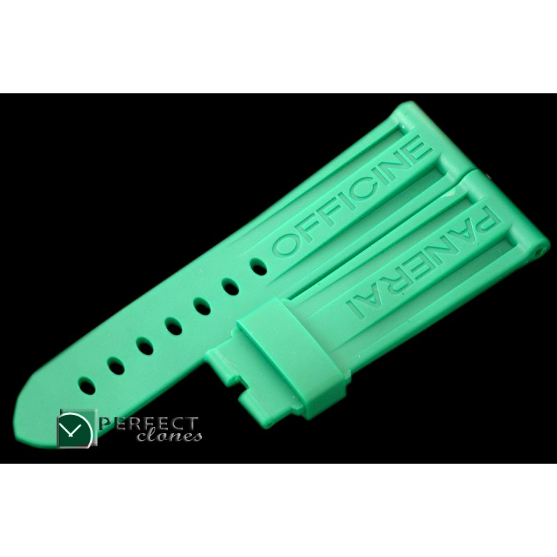 PNA00032 24/22 Green Rubber Strap for 44mm Pams