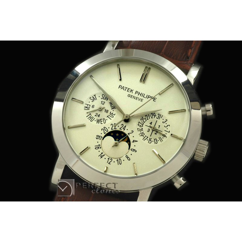 PPCA10031 Classic Perpetual Calendar SS/LE White Sticks Asian 28