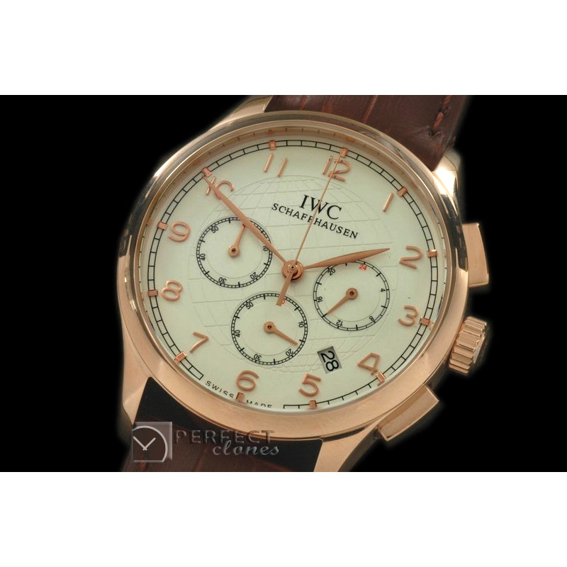 IWPG20006 Portuguese Grande Chrono RG/LE White/Rose Gold Jap OS2