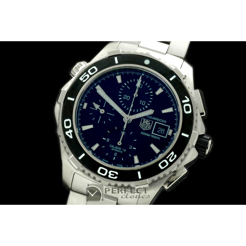 TGAQ00076 Aquaracer 500m Chrono SS/SS Black A-7750