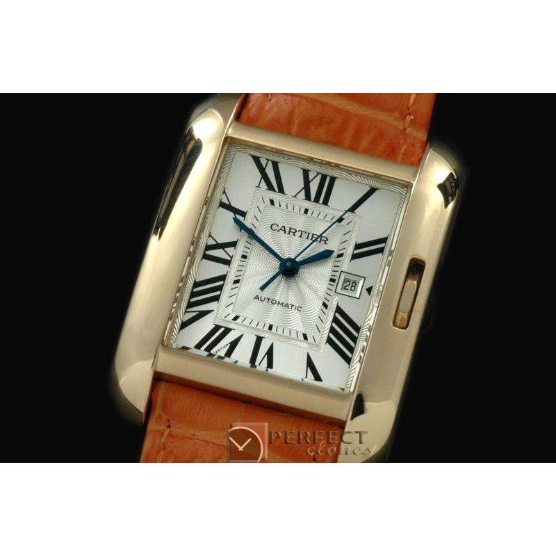 CARTA00106A Tank Anglaise Mid YG/YG White Swiss Eta 2671