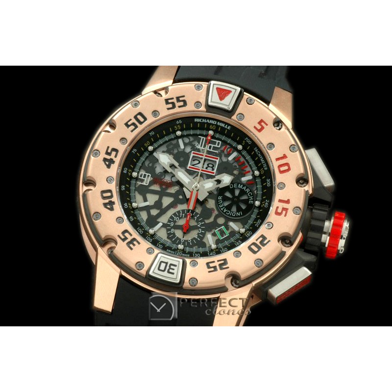 RM032-102 RM032 Diver Chronograph Rose Gold RG/RU Asian 7750