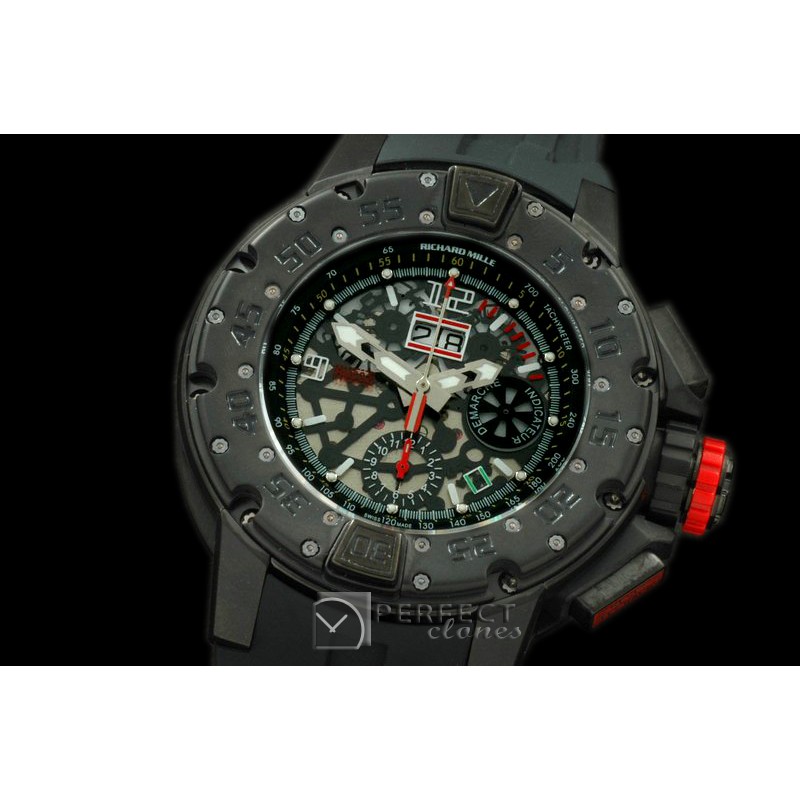 RM032-103 RM032 Diver Chronograph Carbon PVD/RU Asian 7752