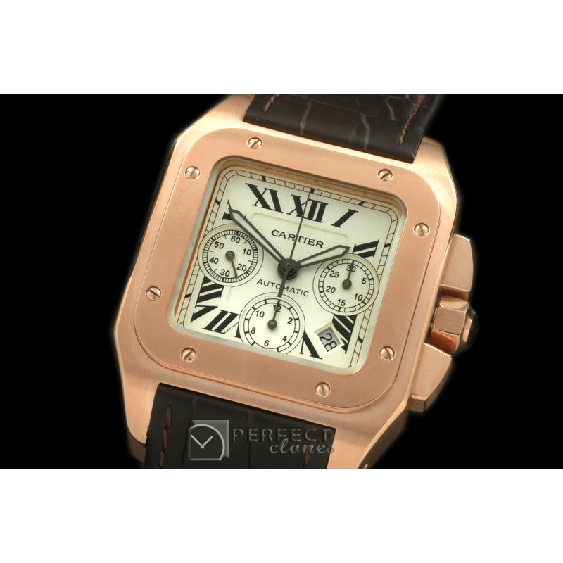 CARS00007 Santos 10Chrono RG/LE White Asian7753