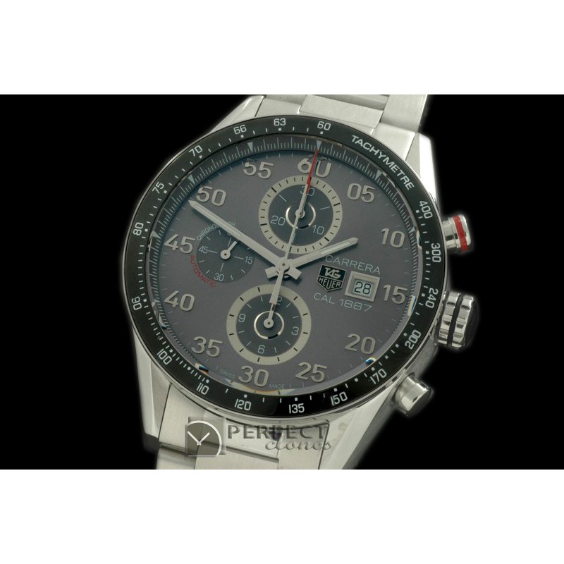 TG1887-203 Carrera 1887 Date Chrono SS/SS Grey A-7750