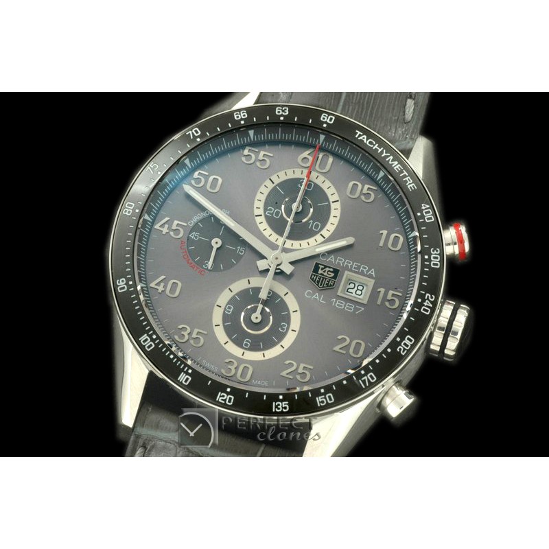 TG1887-203L Carrera 1887 Date Chrono SS/LE Grey A-7750