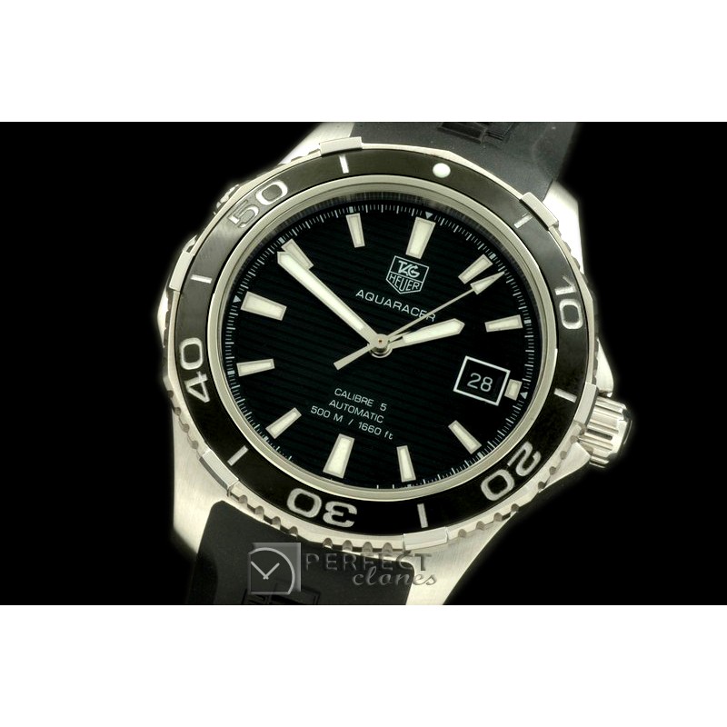 TGAQ00052A Aquaracer Calibre 5 SS/RU Black SW20