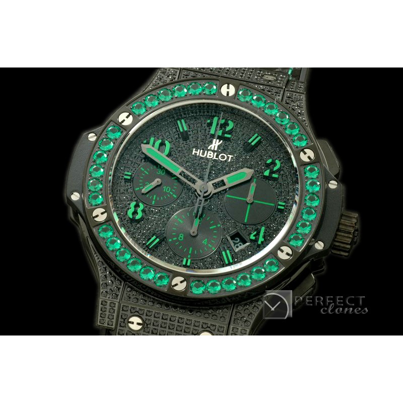 HBBF-103 Big Bang Black Fluo Green PVD/LE A-7750