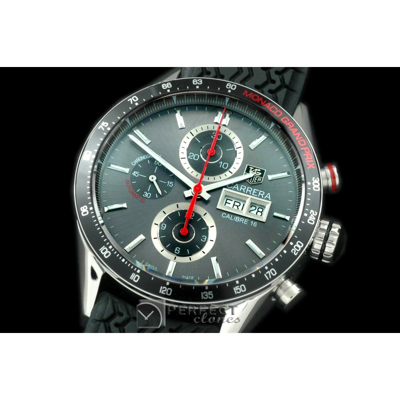 TGCA00129R Carrera 43mm Limited Ed Chrono SS/RU Grey A-