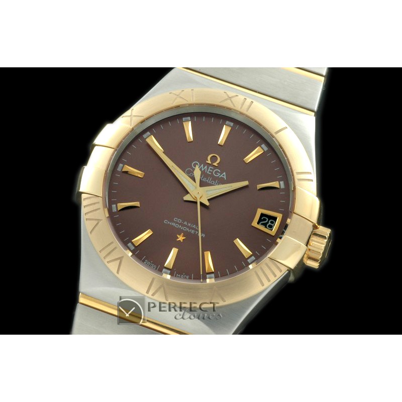 OMCO00043 Double Eagle Men Auto SS/YG Brown Miyota 9105