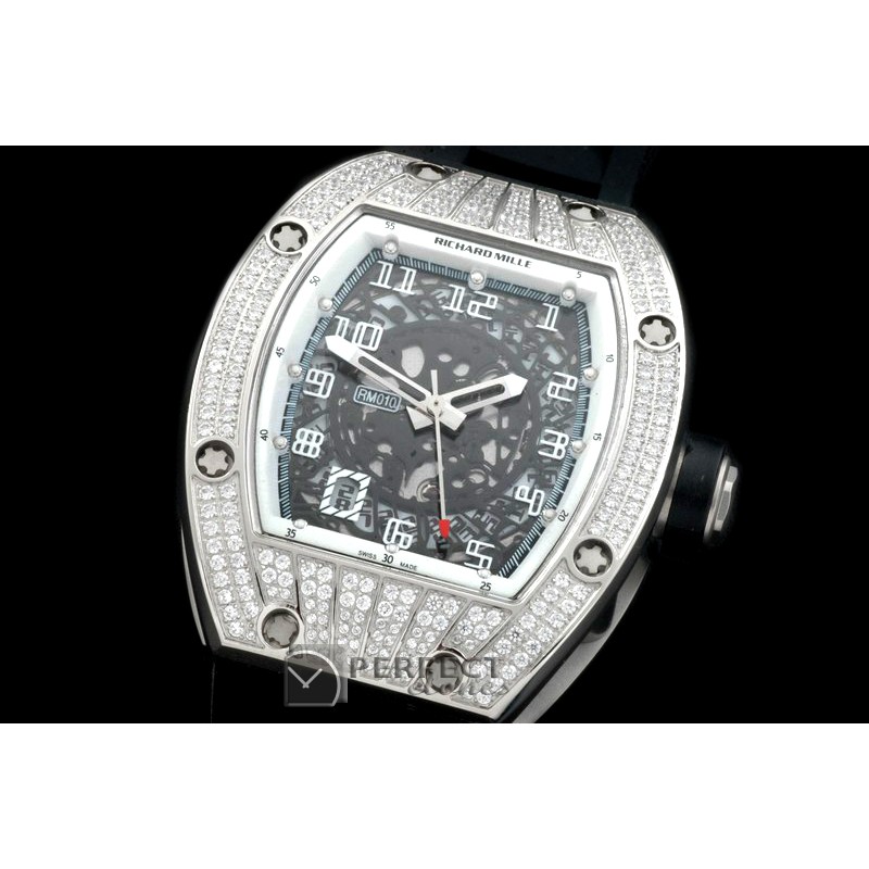 RM010-101 SS/RU Diam/White Asian 21J Decorated