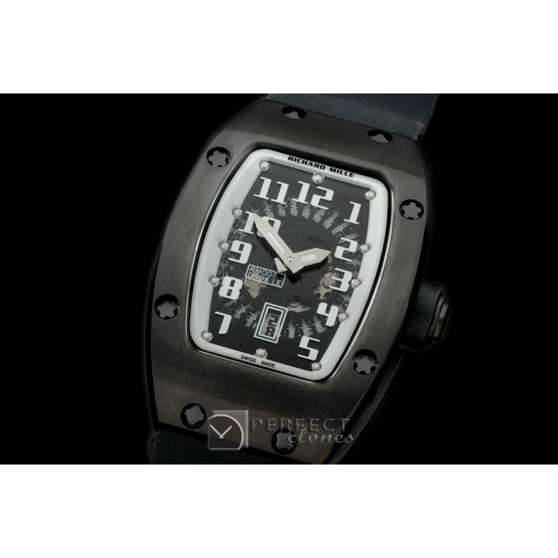 RM007-221 PVD/RU Black/White Asian 21J Decorated