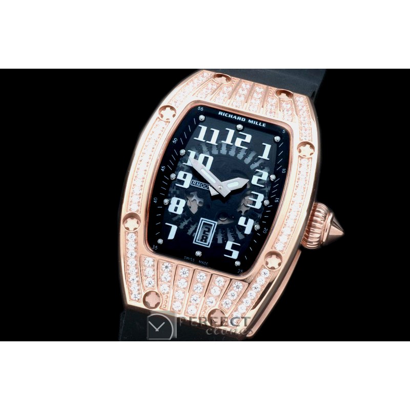 RM007-212D RG/RU/Diam Black/Black Asian 21J Decorated