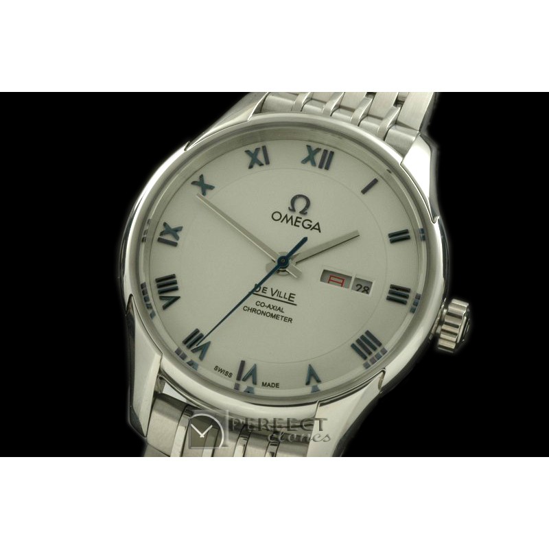 OMDE00506S Deville Hour Vision Co Axial Day/Date SS/SS White Mi