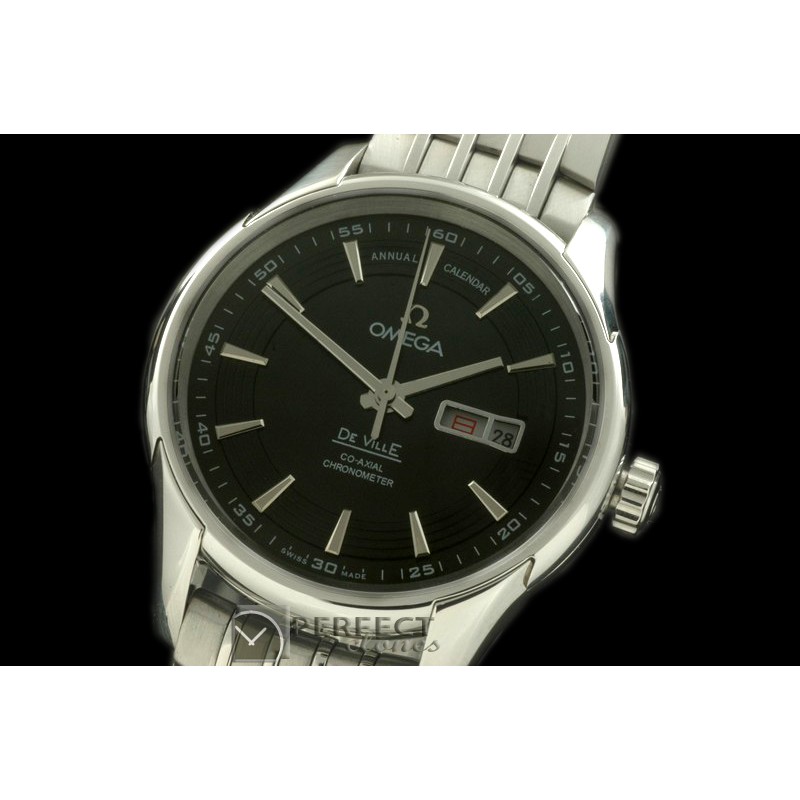 OMDE00502S Deville Hour Vision Co Axial Day/Date SS/SS Black Mi