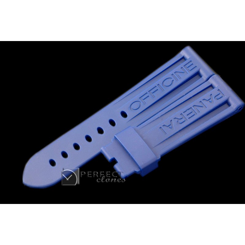 PNA00026 24/22 Blue Rubber Strap for 44mm Pams