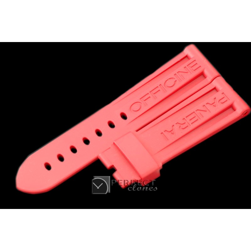 PNA00027 24/22 Pink Rubber Strap for 44mm Pams