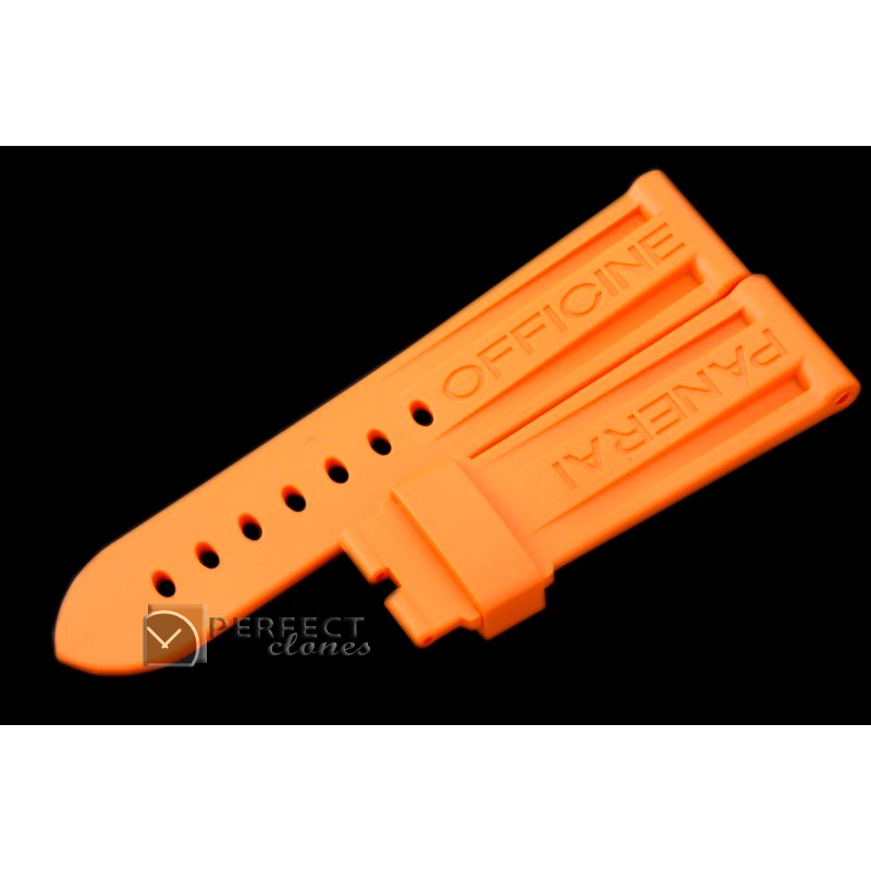 PNA00028 24/22 Orange Rubber Strap for 44mm Pams