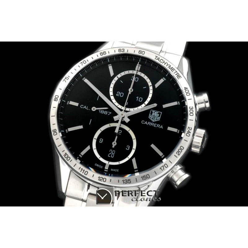 TG1887-222 Carrera 1887 Chrono SS/SS Black Asia 7750