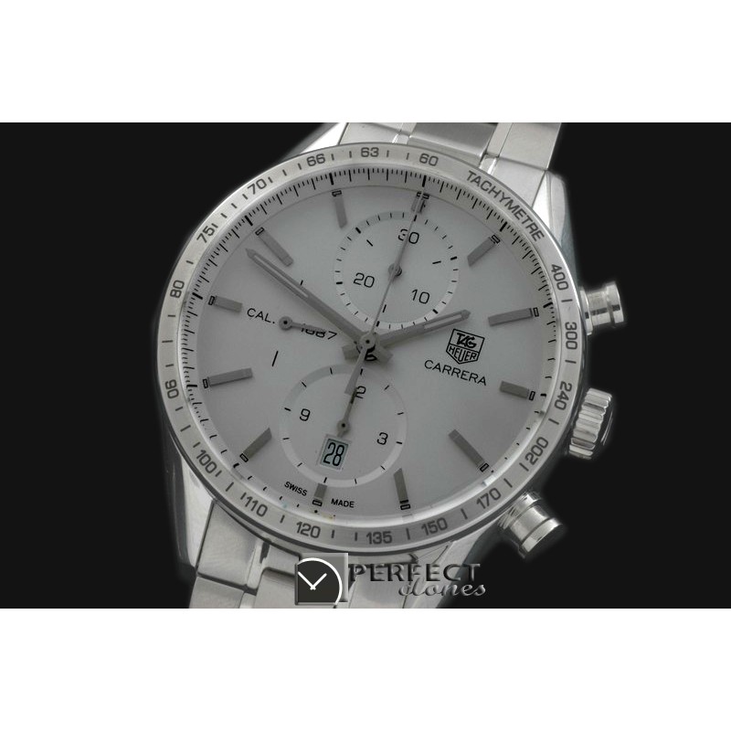 TG1887-221 Carrera 1887 Chrono SS/SS White Asia 7750