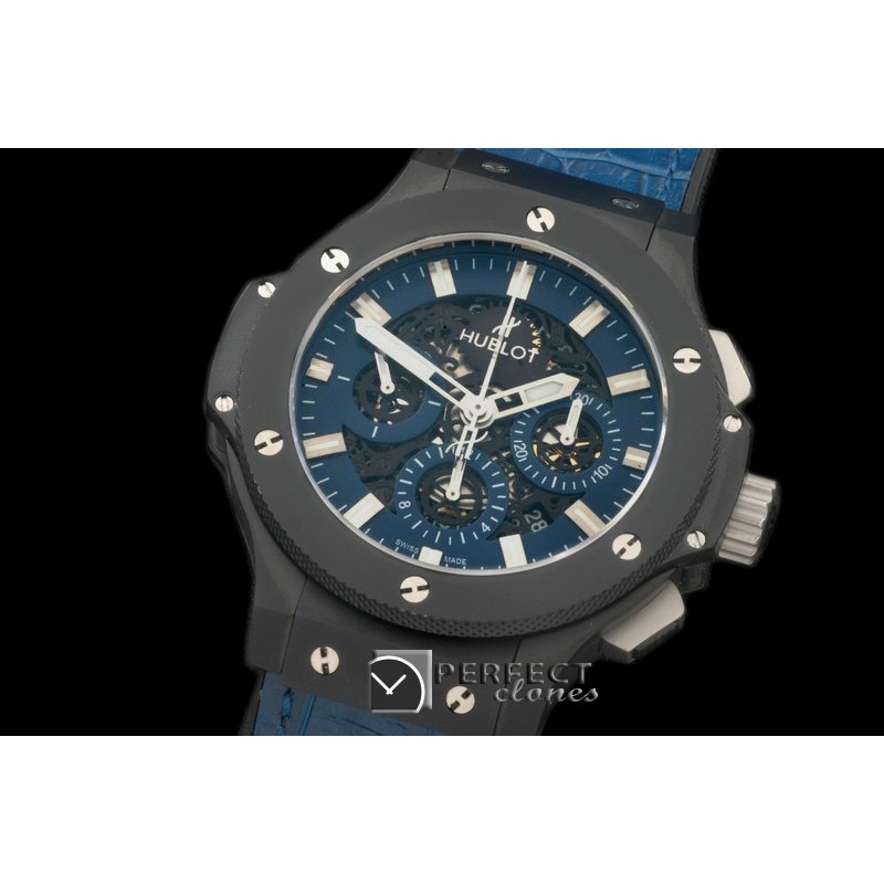 HAB00122 Aero Bang PVD/RU Blue Skeleton A-7750