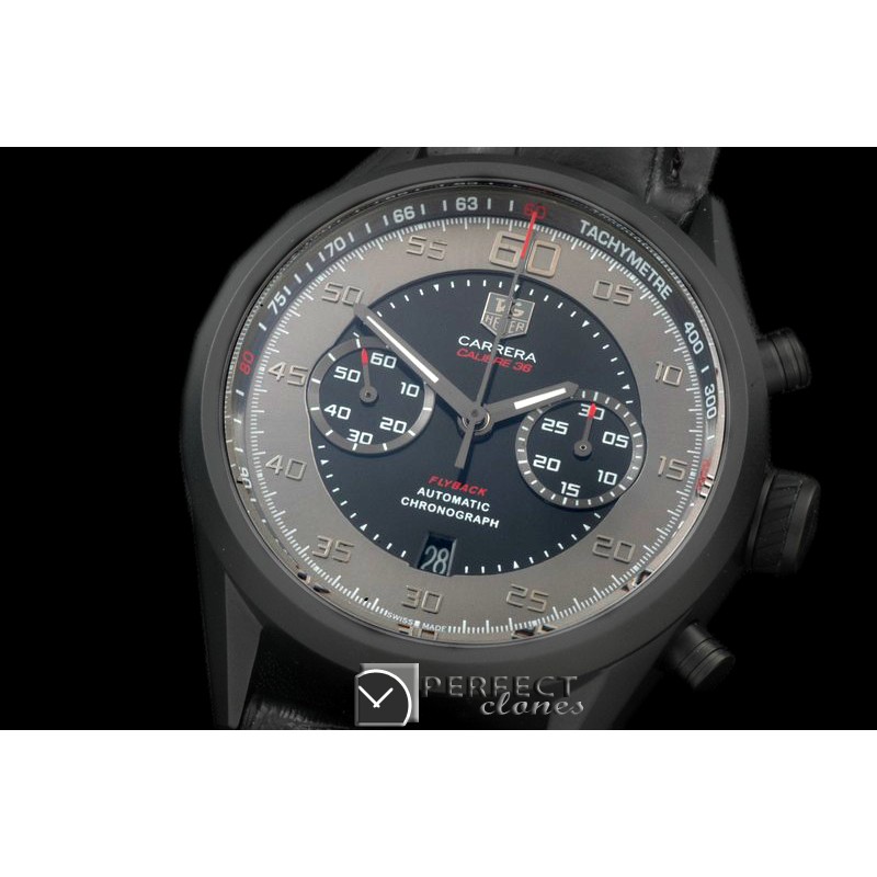 TG36F-113 Calibre 36 Flyback PVD/LE Grey/Black A-7750