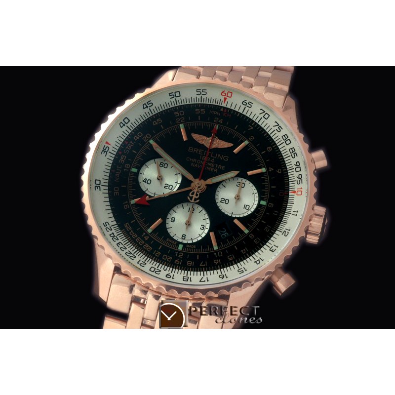 BLNVGMT-112 Navitimer GMT RG/RG Black A-7500