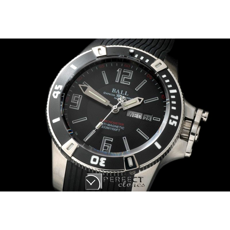 BALL10052 Hydrocarbon DayDate SS/LE Black J-Miyota 8205
