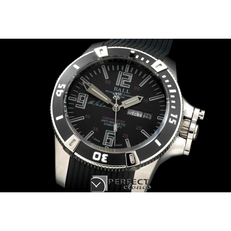 BALL10058 Hydrocarbon DayDate SS/LE Black J-Miyota 8205