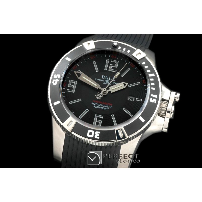 BALL10002 HydrocarbonDate SS/LE Black J-Miyota 8205