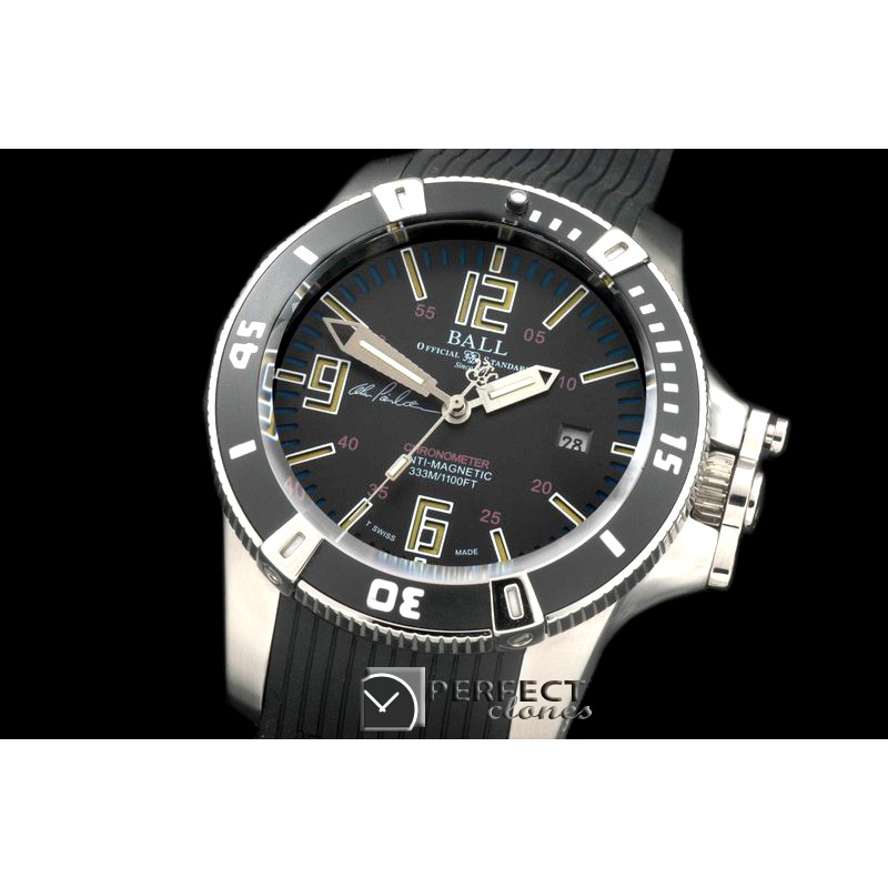 BALL10007 HydrocarbonDate SS/LE Black J-Miyota 8205