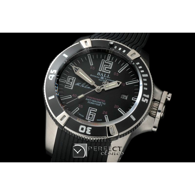 BALL10008 HydrocarbonDate SS/LE Black J-Miyota 8205