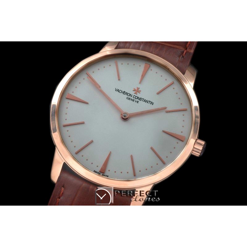 VCP10036 Patrimony RG/LE White Jap Miyota 9015