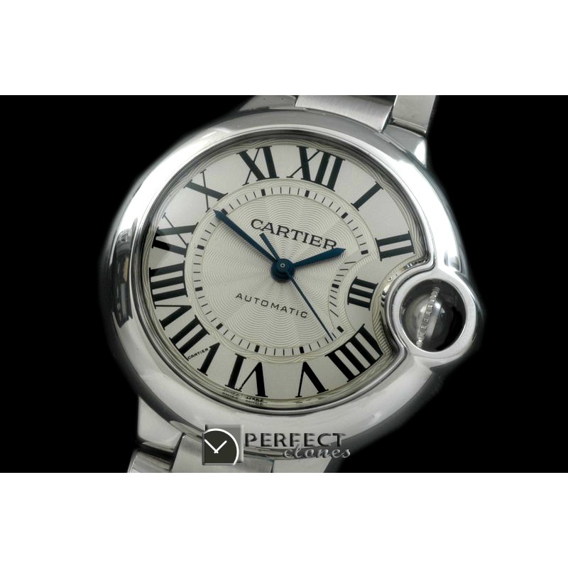 CARBA00038 Ballon De Cartier Mid SS/SS White Swiss Eta 2671