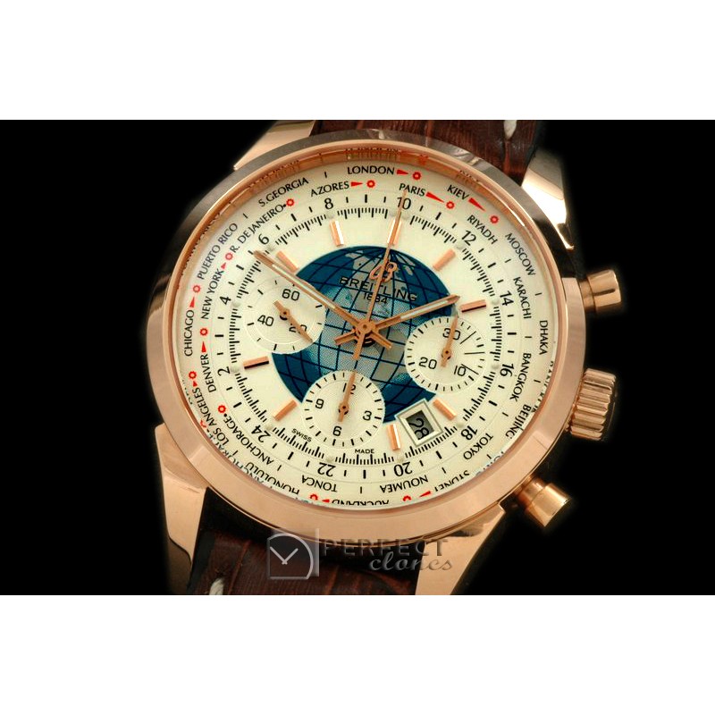 BLT01041L TransOcean Chrono Unitime Chrono RG/LE White A-77528