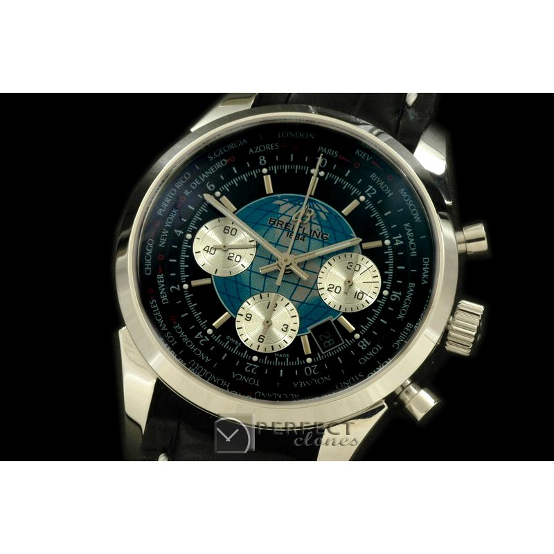 BLT01037L TransOcean Chrono Unitime Chrono SS/LE Black A-77528