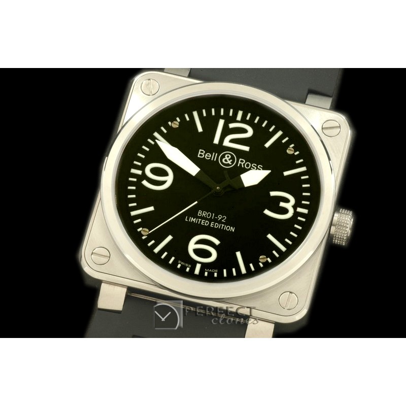 BO-019201 BR01-92 Automatic SS/RU Black/White A-2836