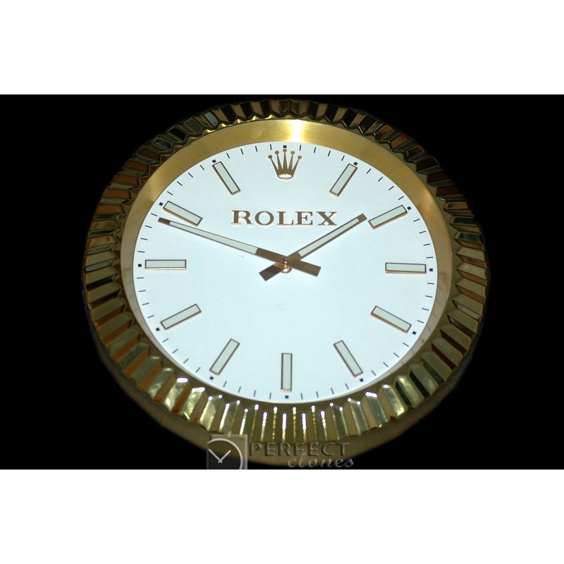 RLDC40011 Dealer Clock SuperOcean Style YG/Wht Swiss Quartz
