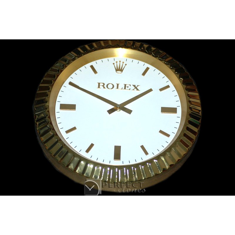 RLDC40012 Dealer Clock SuperOcean Style YG/Wht Swiss Quartz