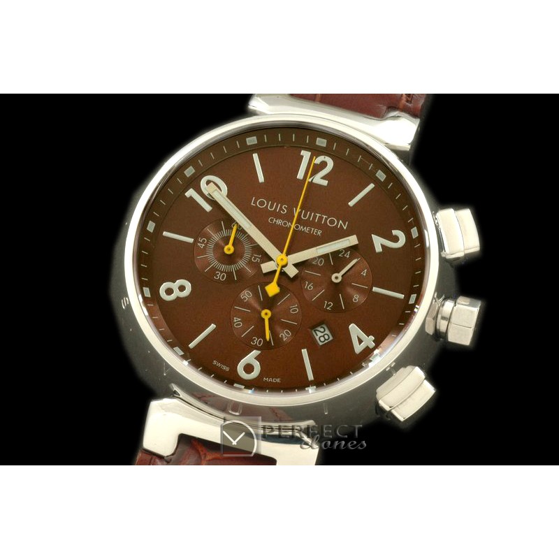 LV20002 Tambour Chronograph Men SS/LE Brown Jap Qtz