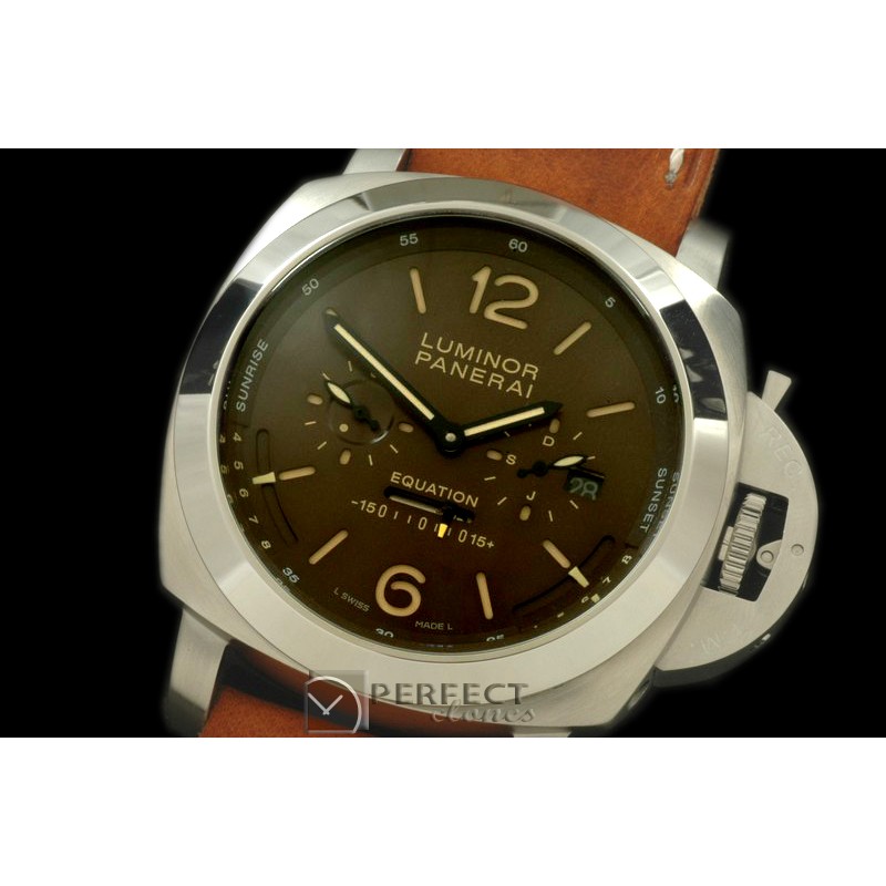 PN36502 Pam 365 195Tourbillon Equation of Time SS/LE Brown Asi